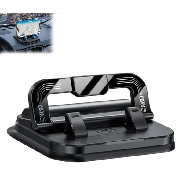 360° Dashboard Car Phone Holder with Strong Suction Cup, 2-in-1 Adjustable Viewing Angles Dashboard Mount (B)