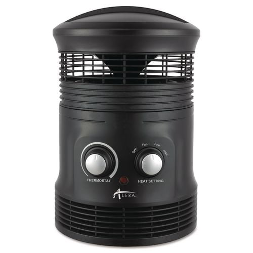 360 Deg Circular Fan Forced Heater, 750 W, 8 x 8 x 12, Black | Bundle of 2