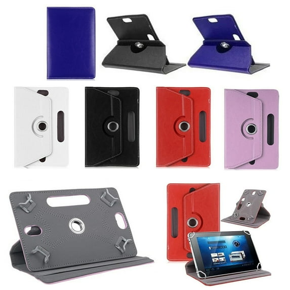 360 Degree 7/8/9/10Inch Universal Tablet Flip Case Faux Leather Stand Cover