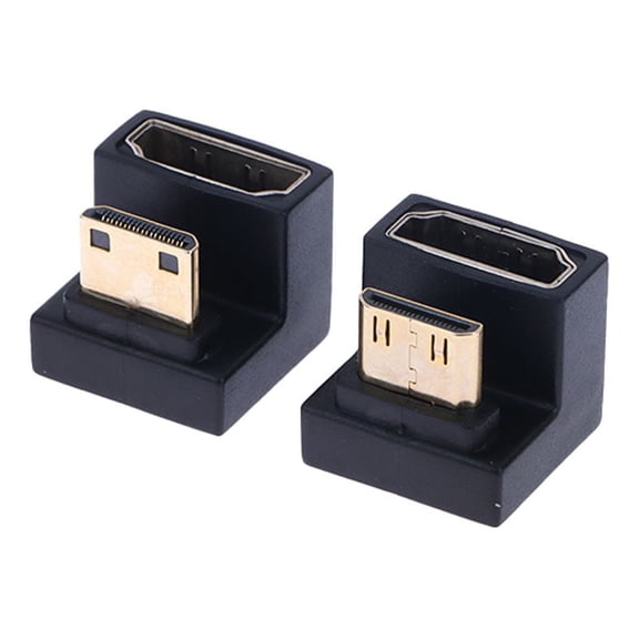360 Degree Angled U-shaped L Converter Mini HD Male to HDMI Adapter HD Connector