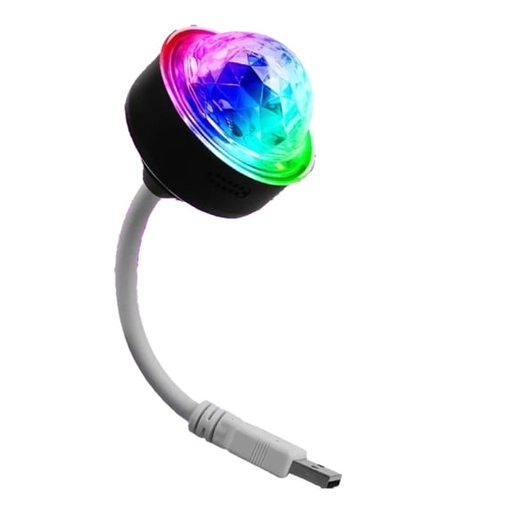 360 Degree Automatic Rotating Disco Light Crystal Ball Design USB Plug Easily Setup Small Disco Light for Dance Floors