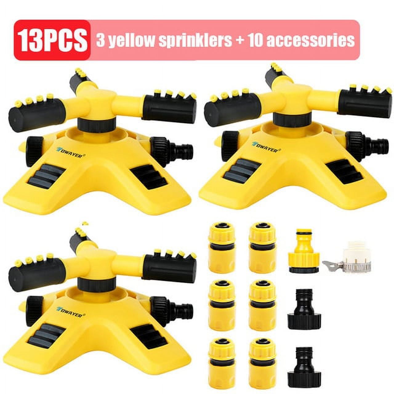 360 Degree Automatic Rotating Garden Lawn Water Sprinklers System Quick