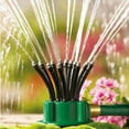 thumbnail image 1 of 360 Degree Automatic Rotating Multi-Head Garden Sprinkler with 12 Nozzles Wide Coverage Lawn Irrigation Stable Base Easy Install for Yard Cooling s Play Outdoor Watering, 1 of 9