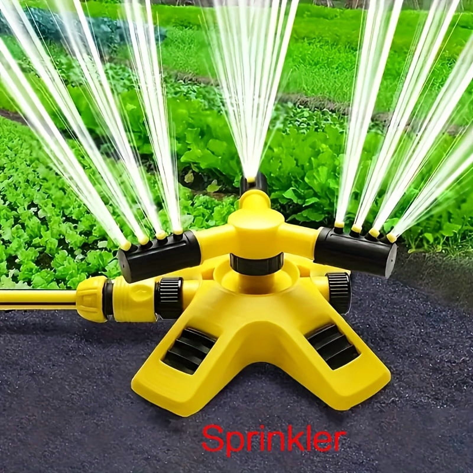 360-Degree Automatic Rotating Sprinkler Head - Durable Plastic, No Battery Needed, Ideal for Lawn & Garden Irrigation