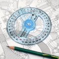 thumbnail image 1 of 360 Degree Full Circle Protractor for Geometry Math Drawing, 1 of 5