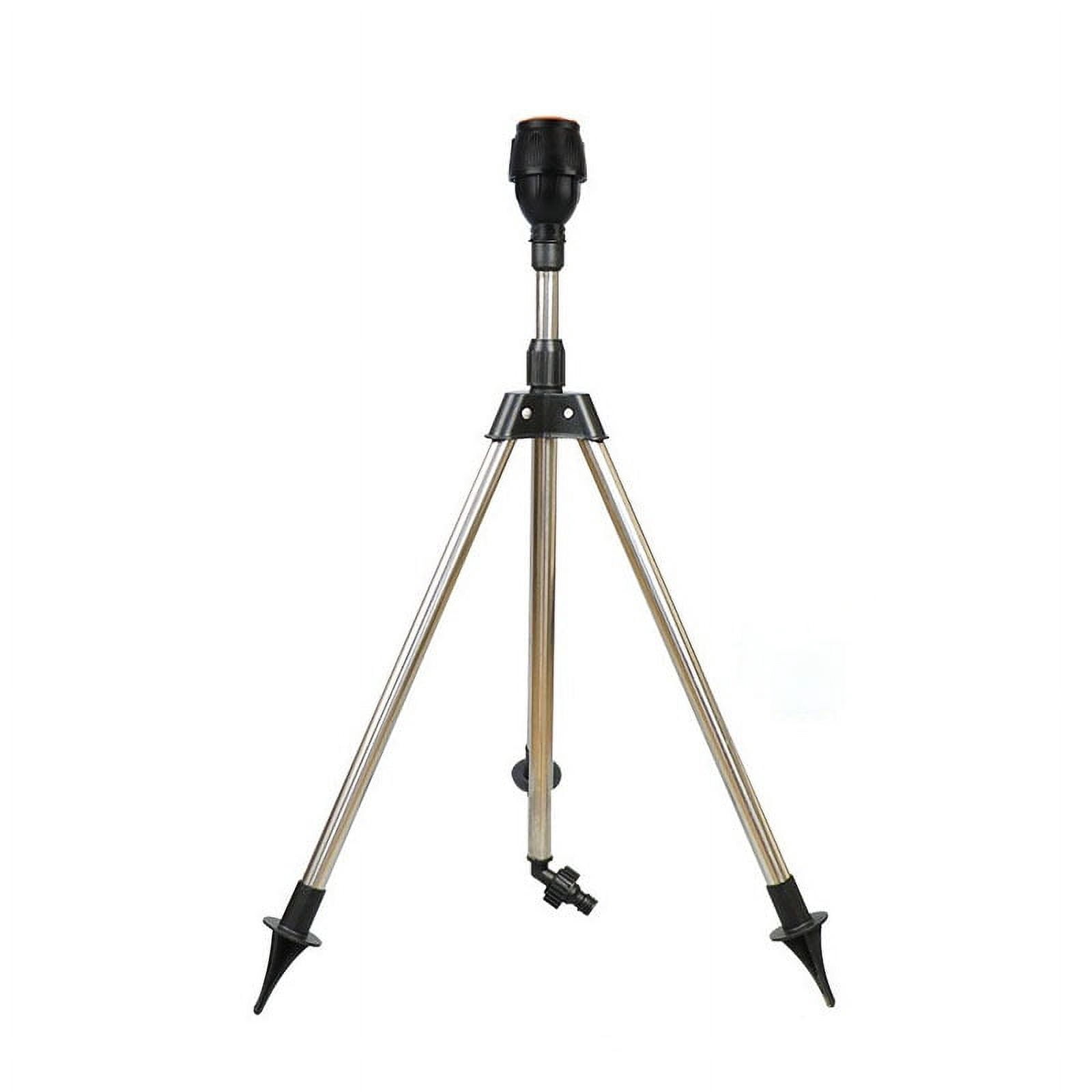 360-Degree Garden Automatic Rotating Sprinkler Stainless Steel Tripod Set Irrigation Stand Water Jet Garden Lawn Sprinkler Tool