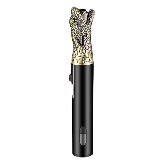 360 Degree Inverted Butane Lighter, Wenini 1300°C High Temperature Adjustable Flame Refillable Gas Lighter, Windproof Metal Torch Lighter for Outdoor Camping Hiking Barbecue with Security Lock,