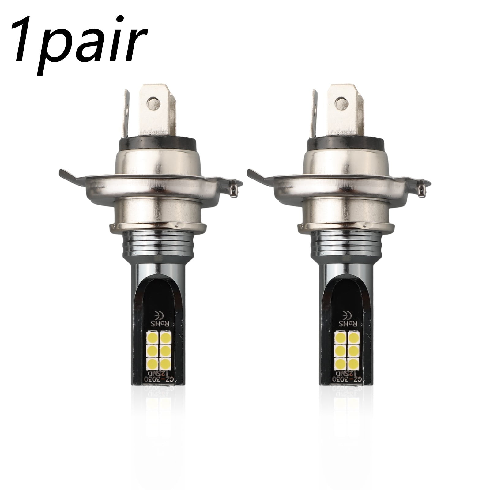 360 Degree Lighting Headlights H4 LED High Low Beam 2pcs Aluminum Alloy ...