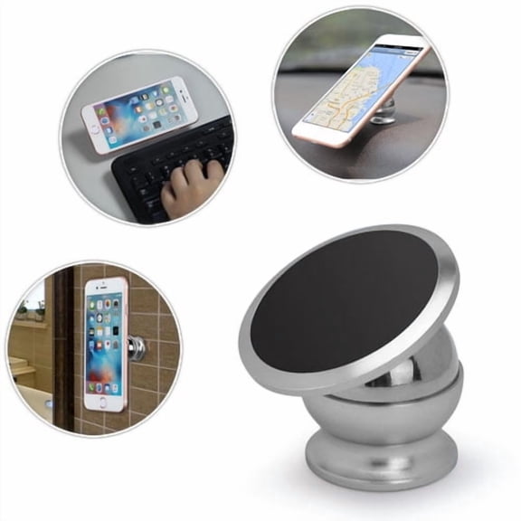 360 Degree Magnetic Smartphone Car Holder Compatible with Sony 1, 10, 10 Plus, L3, Xperia XA2 Plus, XZ2 Premium, XZ2, XZ2 Compact, XA1 Plus (Silver)