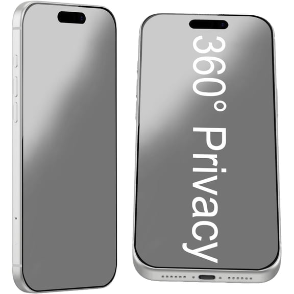 360 Degree Matte Privacy Screen Protector for iPhone 16 Pro / iPhone 17 2-Pack, Anti-Spy Tempered Glass, Anti-Glare Film (6.3 Inch)
