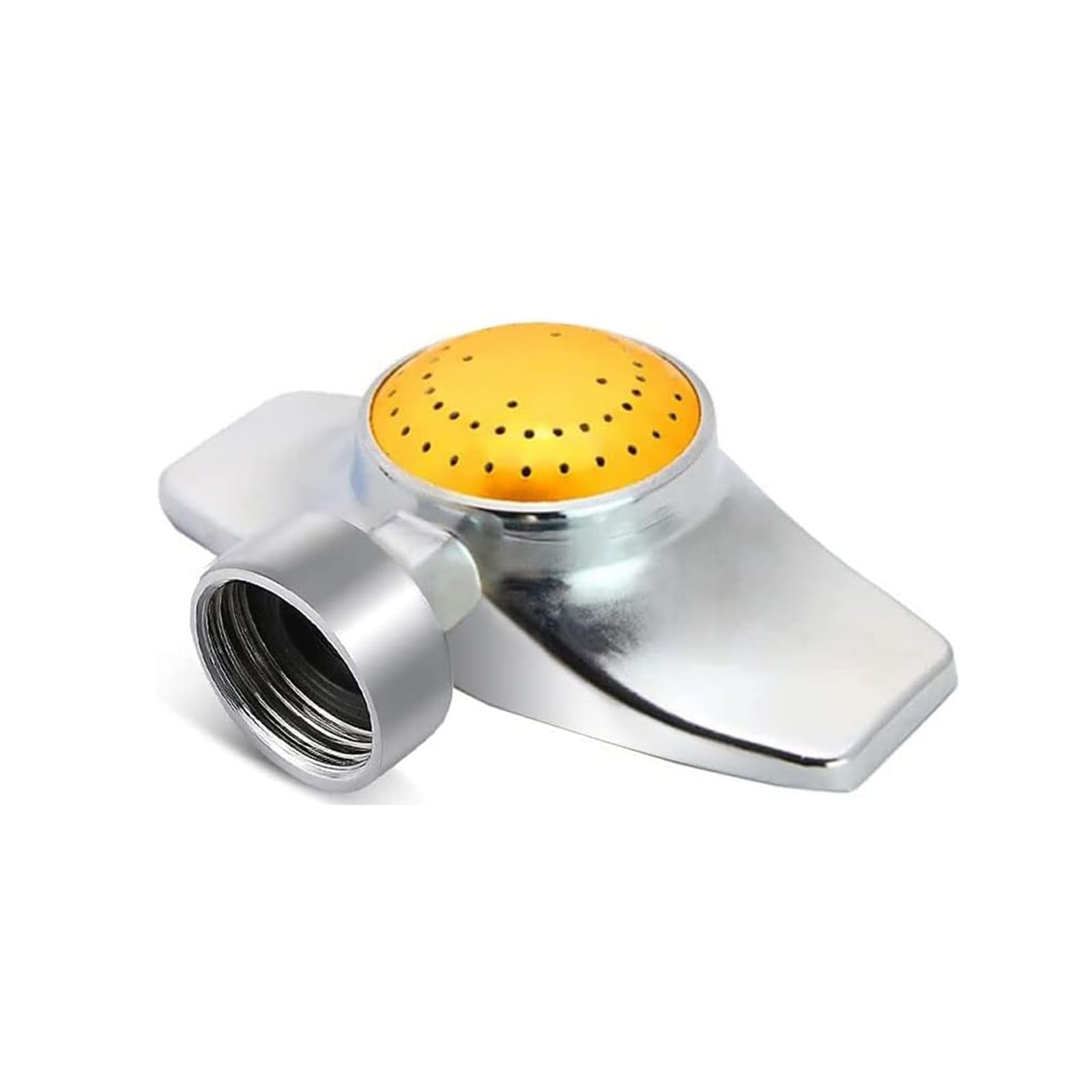 360 Degree Metal Spot Sprinkler Small Garden Sprinkler for Small Areas Lawn Sprinkler for Yard with Gentle Water Flow Circle Pattern Garden Watering Yellow