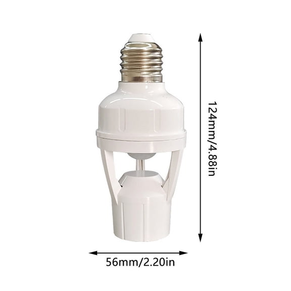 360 Degree Motion Sensor Light Switch with E27 Screw Base for LED Incandescent and Fluorescent Bulbs Up to 40W Load