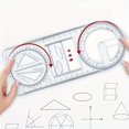 thumbnail image 1 of 360 Degree Multi Angle Ruler Multifunctional Geometric Ruler, Drawing Stencil, Scale Measuring Tool, 1 of 3