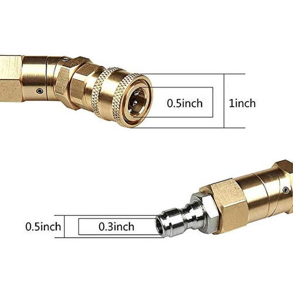 360 Degree Pivot Coupler 1/4 Inch Quick Release Connection for Pressure ...