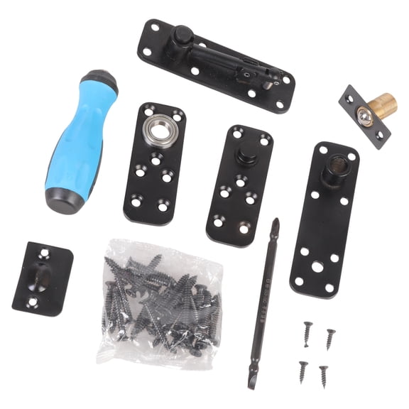 360 Degree Quiet Pin Hinge Set High Load Capacity Concealed Hinge Systems with Installation for Murphy Bookcase Door