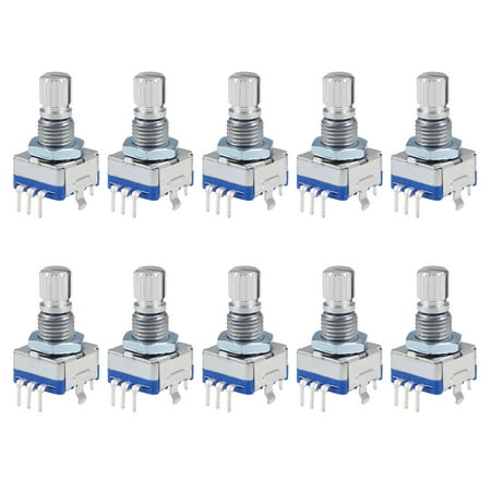 360 Degree Rotary Encoder Code Switch Digital Potentiometer EC11 7 Pins 15mm Shaft 10 pcs