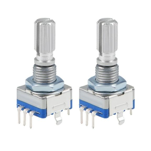 360 Degree Rotary Encoder Code Switch Digital Potentiometer EC11 7 Pins 20mm 2 pcs