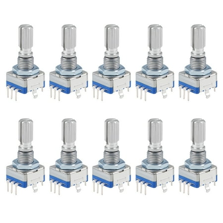 360 Degree Rotary Encoder Code Switch Digital Potentiometer EC11 7 Pins 20mm 10 pcs