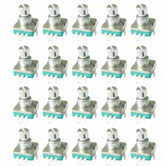 360 Degree Rotary Encoder EC11 with Push Button 5Pin 20 Positions 20 Pulse Code Switch Handle 20MM Digital Potentiometer,20 * EC11 Encoders