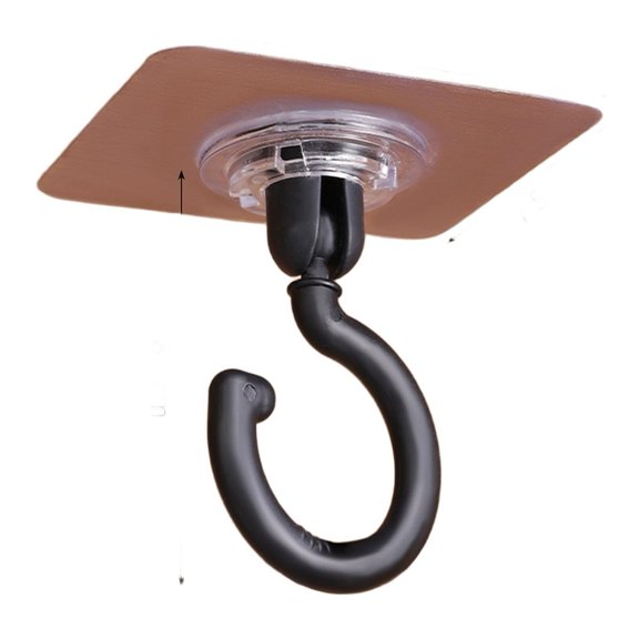 360 Degree Rotatable No Drill Ceiling Hook Strong Sticky Hanger for Kitchen