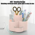 thumbnail image 1 of 360 Degree Rotating 7‑Compartment Plastic Pen Holder, Large‑Capacity Spinning Desktop Organizer, Multi‑Slot Storage Caddy for Stationery Makeup Tools for Home Office Vanity Countertop, 1 of 6