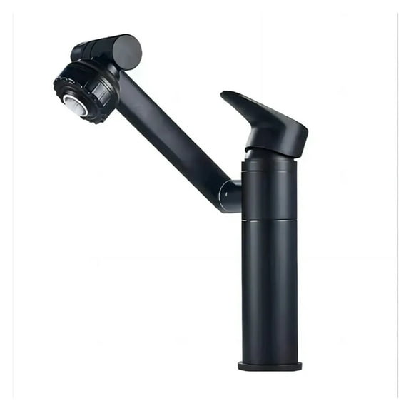 360 Degree Rotating Bathroom Mixer Tap, Matte Black Basin Faucet With 2 Spraying Mode