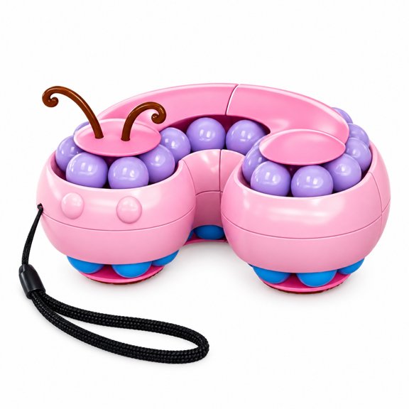 360 Degree Rotating Bead Fidget Toy, Twistable Segment Anxiety Relief Spinner, Handheld Focus Training Desk Toy, Rotating Bead Fidget Toy
