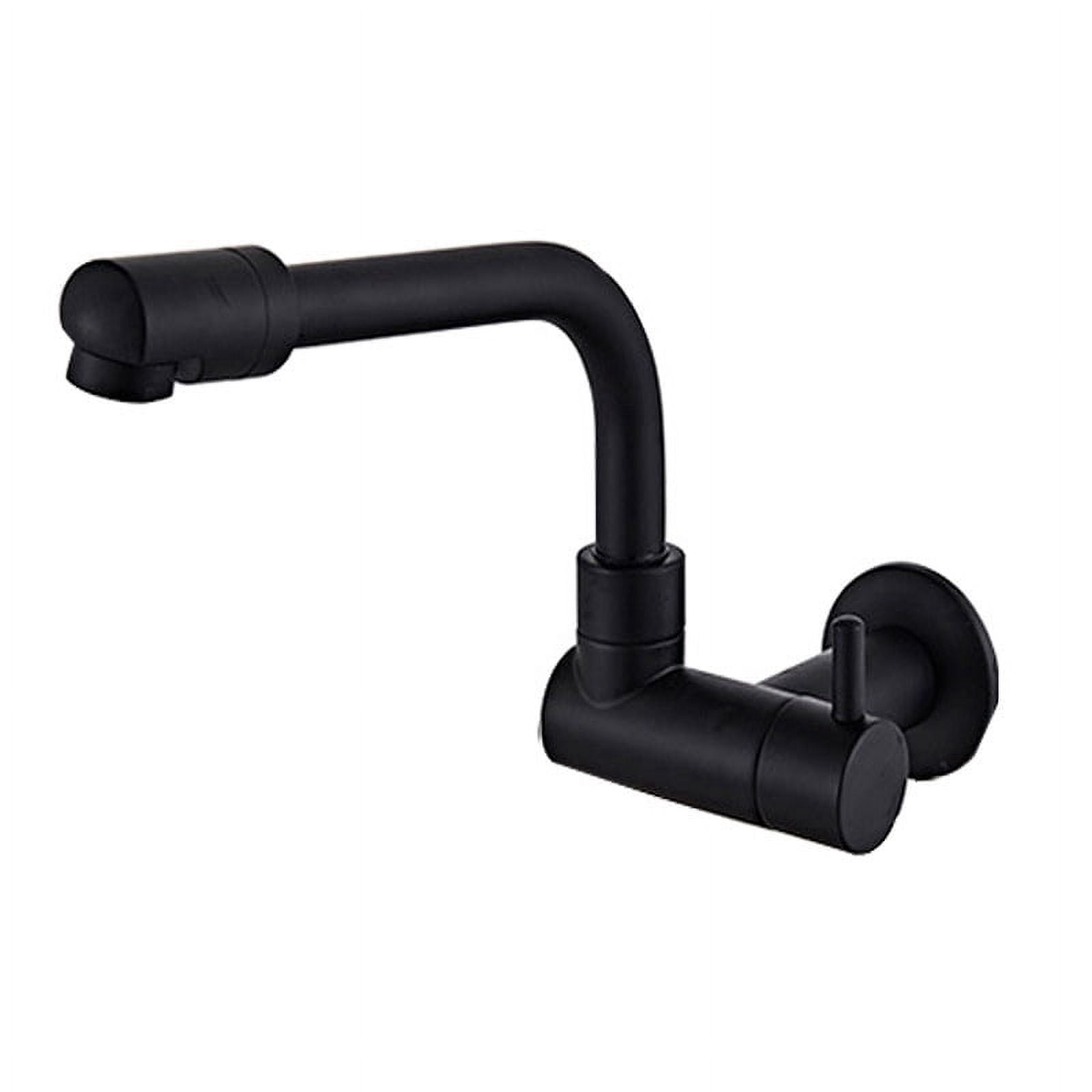 360 Degree Rotating Black Wall Mounted Single Cold Water Mixer Solid Brass Kitchen Si xc1211