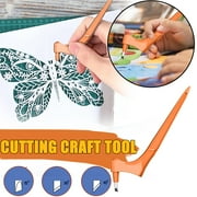 360 Degree Rotating Blade Craft Cutting Tool, Precision Engraving Art Knife Knife Orange 1Pc, Craft 360 Precision Art Tools 1Pc Rotating Cutting Carving Artscrafts Sewing1 Pc Carving Knife