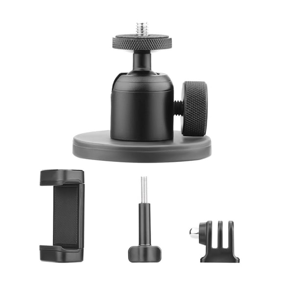 360 Degree Rotating Camera Holder Magnetic Mount with 1/4in Thread Adapter and Phone Clip for Action 5 Portable