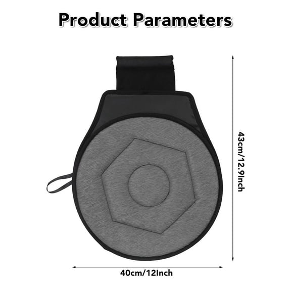 360 Degree Rotating Car Cushion, Portable Breathable Non-Slip Round Seat Pad, Rotatory Chair Pad for Elderly Pregnant Woman Children, Coffee
