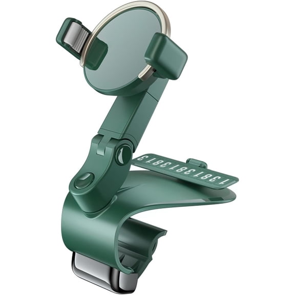 360 Degree Rotating Car Dashboard Phone Holder, Multifunctional Car Dashboard Mobile Phone Holder, for Folding Stop Sign (Green)