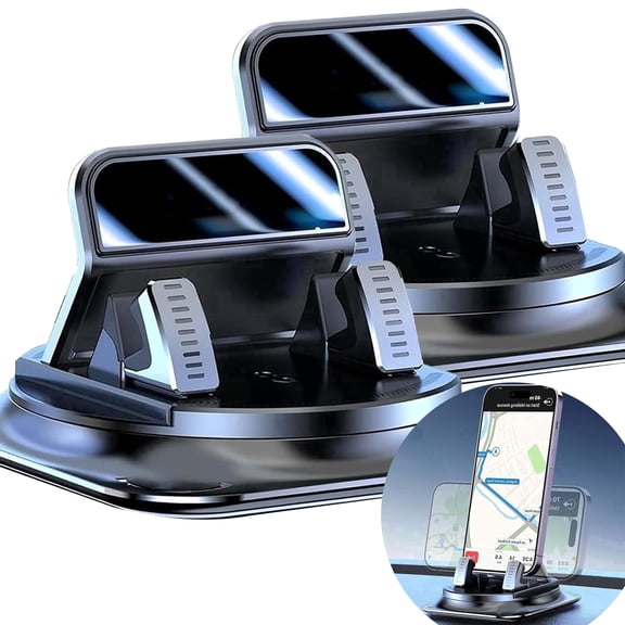 CLIQKWEN 360 Degree Rotating Car Phone Holder - Dashboard Non-Slip Cell Phone Bracket - Universal for Most Cars