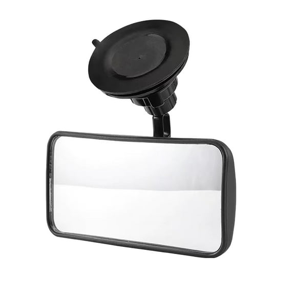 360-Degree Rotating Car Rearview Mirror with Suction Cup - Wide-Angle HD Glass for Safe Driving & Versatile Use, Includes Makeup & Backup Monitoring