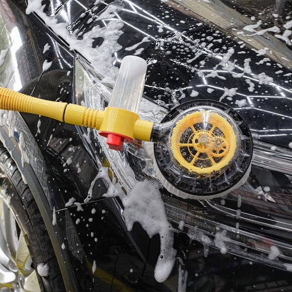 360 Degree Rotating Car Wash Brush | Long Handle Car Wash Mop with Hose Attachment | Detachable Retractable Car Wash Kit for Car Yard Patio