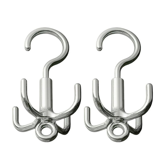 360 Degree Rotating Closet Rod Hook Convenient Rotating Hook Sturdy Hangers For Closet Storage Of Purses And Hats