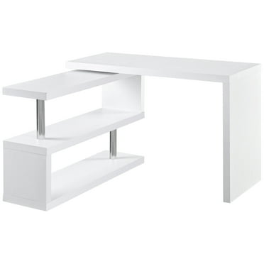 360 Degree Rotating Corner Computer Desk, L Shaped Desk, Home Office Workstation