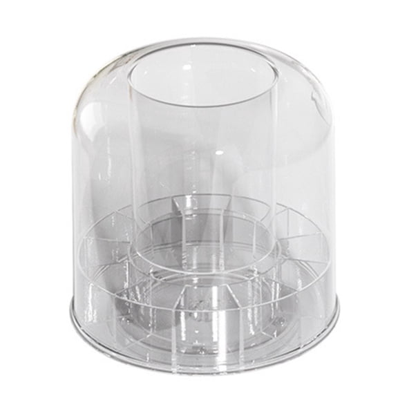Yiran 360° Rotating Lipstick Storage Box, Clear White, 1 Pack