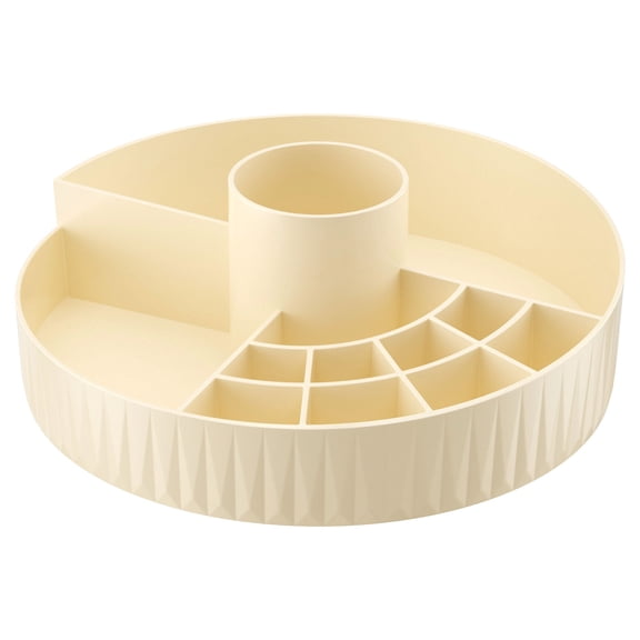 360-Degree Rotating Desktop Organizer, Spinning Makeup Brush and Storage Tray, Multi-Tier Lazy Susan for Kitchen Pantry and Bathroom Vanity Organization