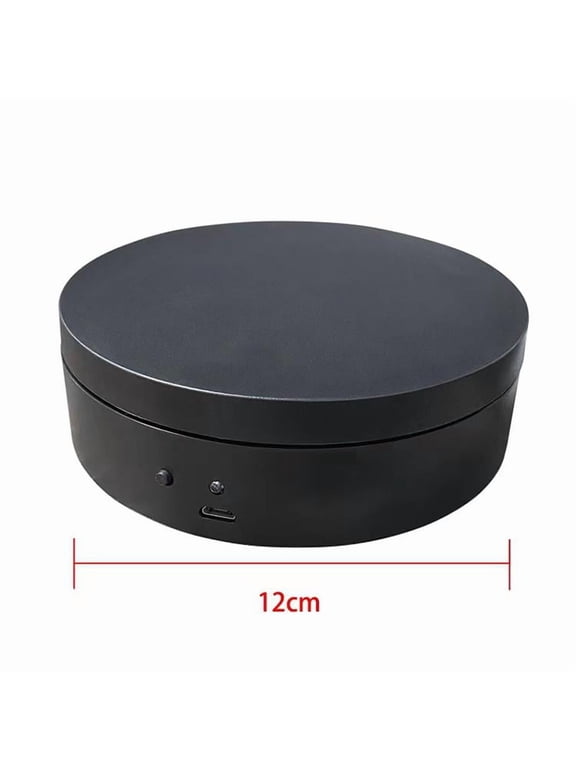360 Degree Rotating Display Stand, USB Powered Electric Turntable Display Platform for Product Photography, Video Shooting, Jewelry, Collectibles and Small Items
