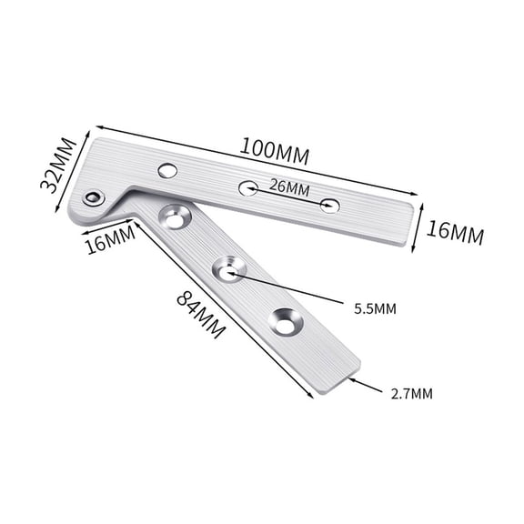 360 Degree Rotating Door Hinge, Wenini Stainless Steel Heavy Duty Mute Hinge for Double French Doors, Quiet Smooth Cabinet Door Hardware for Home Furniture Toolbox with Screws
