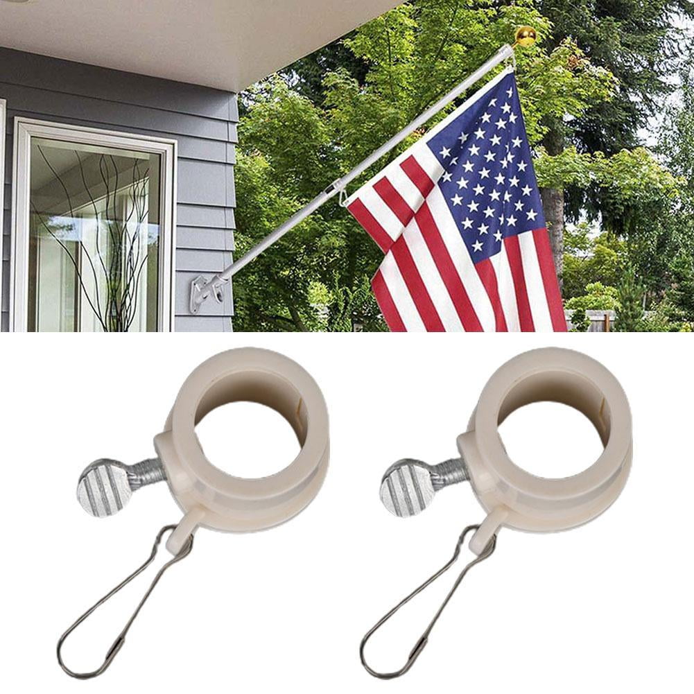 360 Degree Rotating Flagpole Rings with Carabiners - Anti-Winding ...