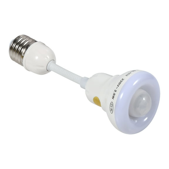 Sarapandan 360 Degree Rotating IR Motion Sensor Led Night Light With Plug Wall Lamp (E27 Lamp Base Design)