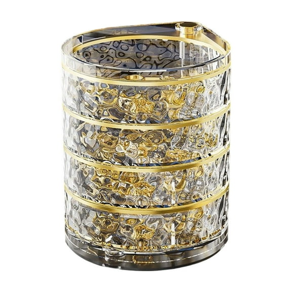 360 Degree Rotating Jewelry Organizers Multiple Tiers Storage Case for Earrings Rings Necklaces Home Decoration