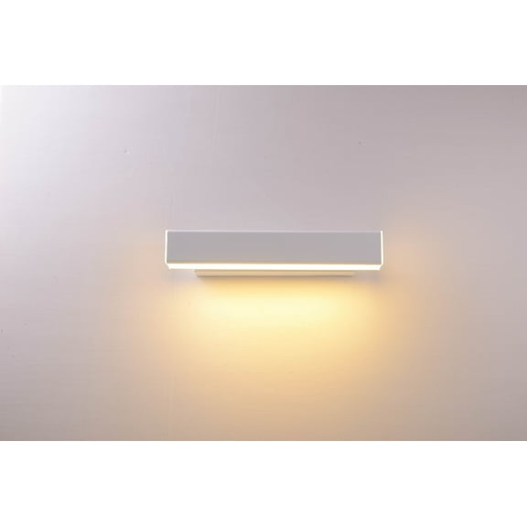 360 Degree Rotating LED Wall Sconce | 12W Indoor Lighting Fixture for Living Room Bedroom Hallway | White or Black Aluminum Frame