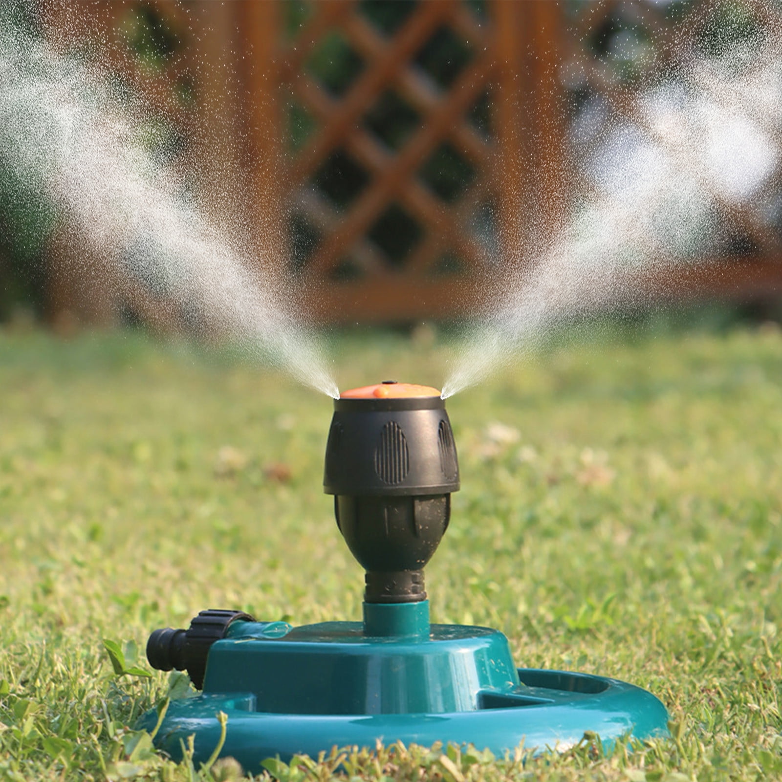 360 Degree Rotating Lawn Sprinkler, Automatic Water Sprinkler with Weighted Base for Large Yard, Ki-ds Sprinkler Toy for Outdoor Play and Garden Irrigation