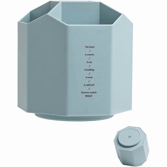 360-Degree Rotating Makeup Brush Organize,Pen Holder Acrylic Multi-Purpose Desktop Stationary Organizer, Home Office Art Supply Storage Organizer