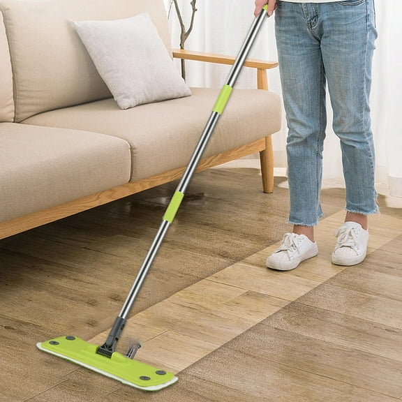 360 Degree Rotating Microfiber Floor Mop with Stainless Steel Handle, Extendable Stick for Wet and Dry Tile, Wood and Laminate Cleaning