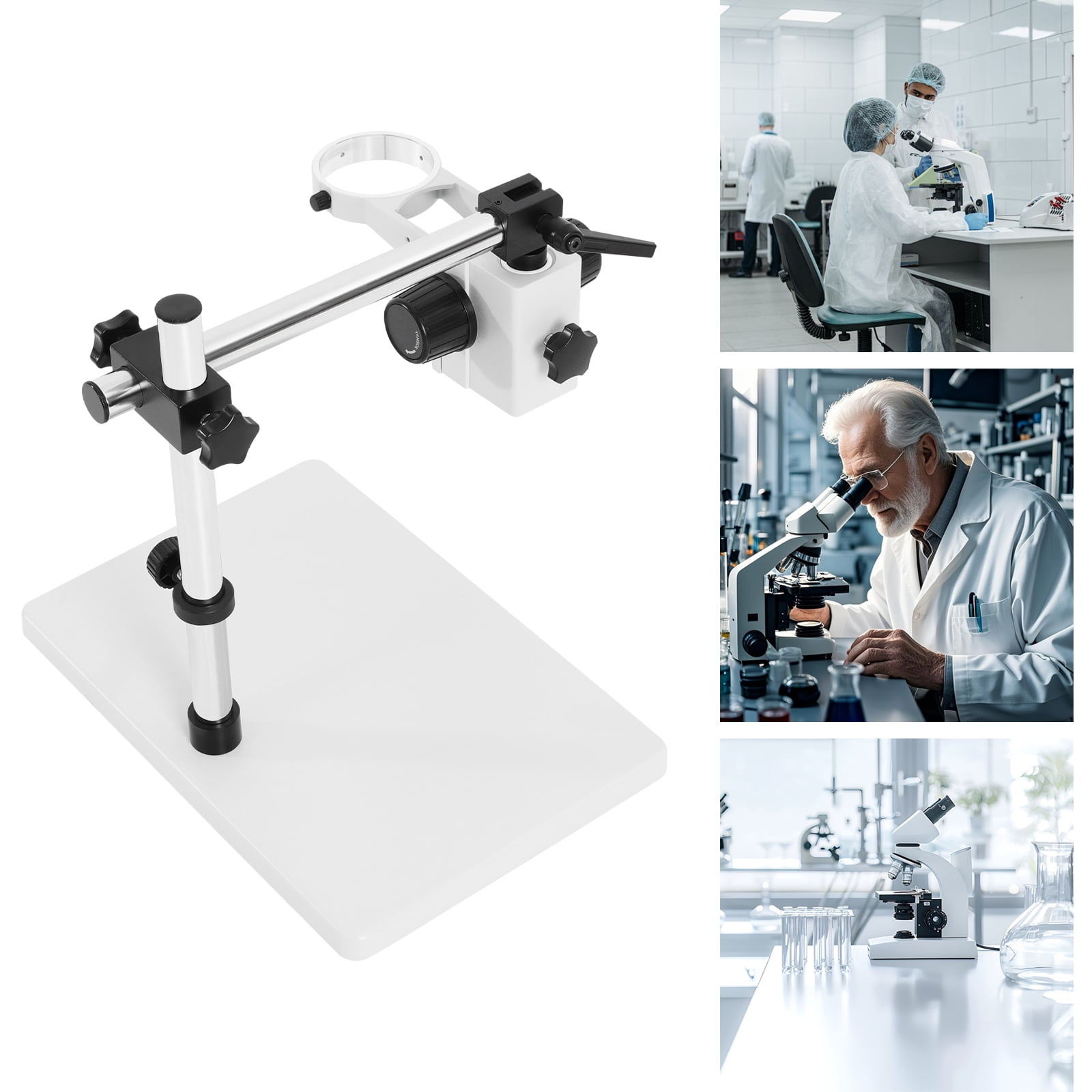 Rotating Microscope Mount 360-Degree Rotating Microscope Bracket, Binocular/Tribocular Microscope ...