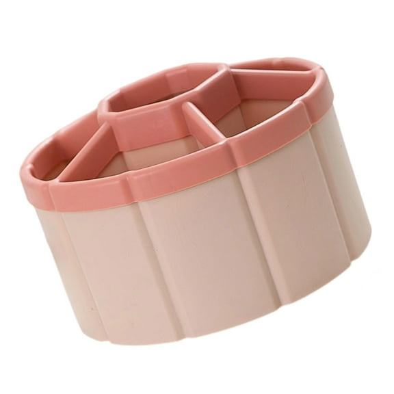 360 Degree Rotating Pen Cup with 6 Segments Desk Pen Pencil Organiser Art Supply Organiser Crayon Marker Storage Box
